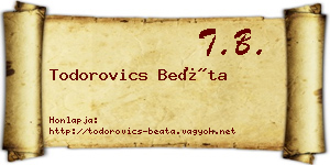 Todorovics Beáta névjegykártya