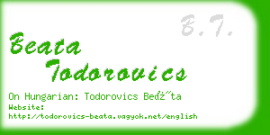 beata todorovics business card